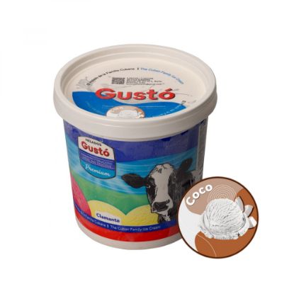 Imagen de Helado de crema sabor coco Gustó Premium (1 L)