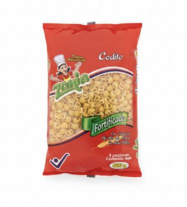 Imagen de Pasta Codito Fortificada Zonia (500 g)