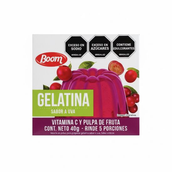 Imagen de Gelatina Boom Sabor a Uva (40 g)