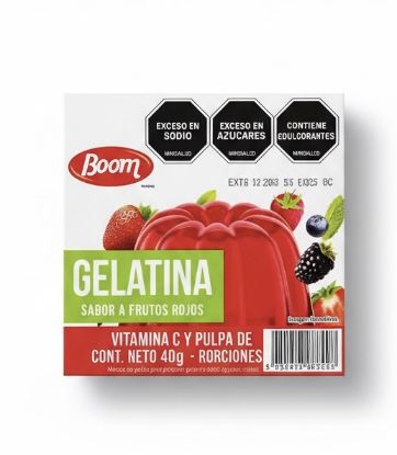 Imagen de Gelatina Boom Sabor a Frutos Rojos (40 g)