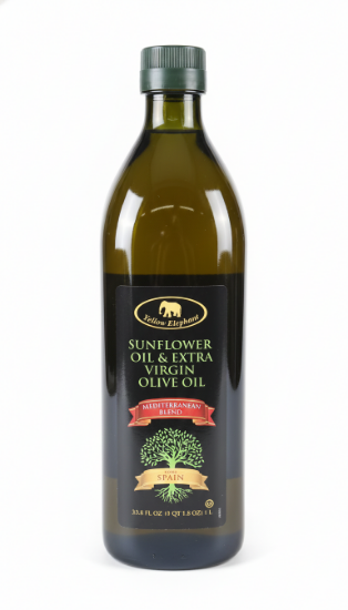 Imagen de Aceite de girasol y aceite de oliva extra virgen Yellow Elephant (1 L)