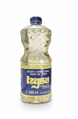 Imagen de Aceite comestible puro de soya Hysa (800 ml)