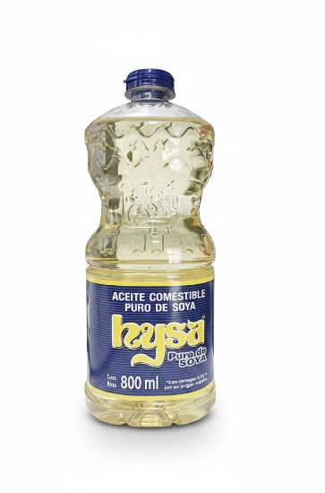 Imagen de Aceite comestible puro de soya Hysa (800 ml)