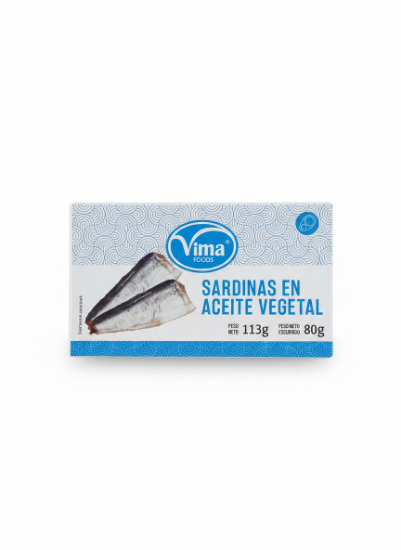 Imagen de Sardinas en aceite vegetal Vima (113 g / 80 g escurrido)