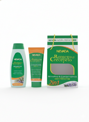 Imagen de Shampoo y Acondicionador Romero Crecepelo NEVADA 2 en 1 (420 ml + 200 ml)