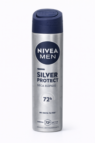 Imagen de Desodorante Aerosol Nivea Men Silver Protect 72h (150 ml)
