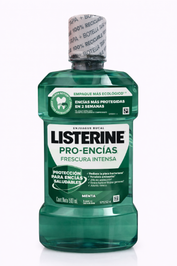 Imagen de Enjuague bucal Listerine Pro-Encías menta (500 ml)