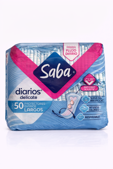 Imagen de Protectores diarios Saba Diarios Delicate largos (50 uds)