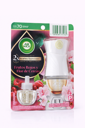 Imagen de Ambientador Eléctrico Air Wick Frutos Rojos y Flor de Cerezo (Difusor + Repuesto 19 ml)
