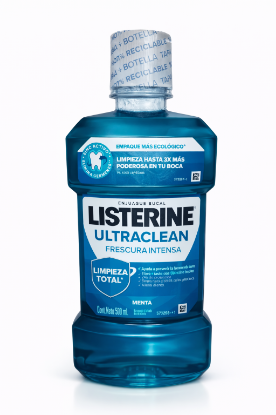 Imagen de Enjuague Bucal Listerine Ultraclean Frescura Intensa Menta (500 ml)