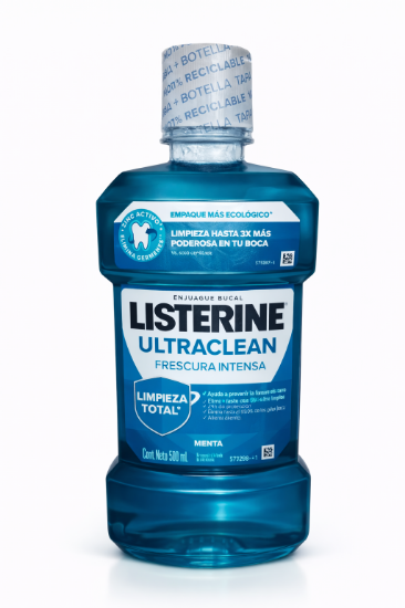 Imagen de Enjuague Bucal Listerine Ultraclean Frescura Intensa Menta (500 ml)