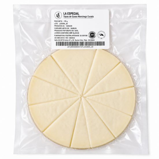 Imagen de Tapas de queso manchego curado La Especial (170 g)
