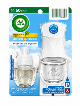 Imagen de Ambientador eléctrico Air Wick frescura de algodón (21 ml)
