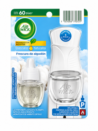 Imagen de Ambientador eléctrico Air Wick frescura de algodón (21 ml)