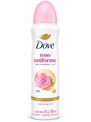 Imagen de Desodorante Dove tono uniforme rosas & aloe vera (150 ml)