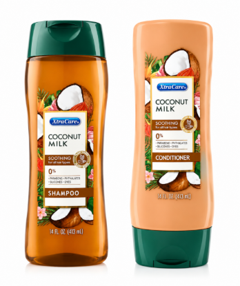 Imagen de Juego de shampoo y acondicionador Coconut Milk XtraCare (2 x 413 ml)