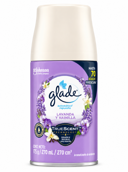 Imagen de Aromatizante automático lavanda y vainilla Glade (270 ml)