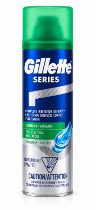 Imagen de Gel de afeitar sensitive aloe vera Gillette series (198 g)