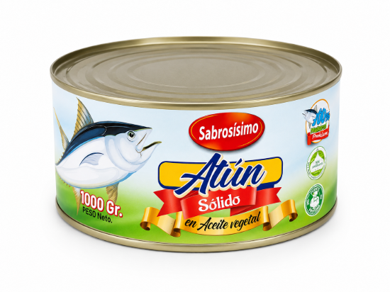 Imagen de Atún sólido en aceite vegetal Sabrosísimo (1000 g)