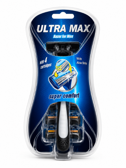 Imagen de Máquina de Afeitar Ultra Max para Hombre (1 unidad + 4 cartuchos)