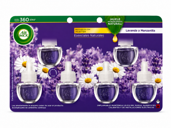 Imagen de Repuestos Air Wick Esenciales Naturales Lavanda y Manzanilla (6 unidades)