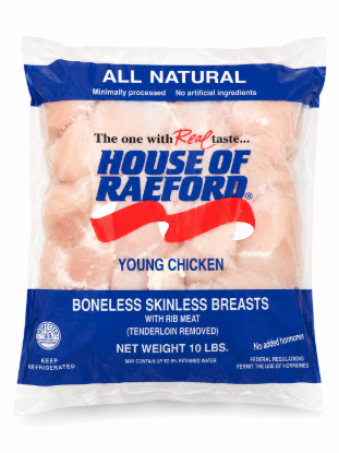 Imagen de Pechuga de pollo deshuesada y sin piel House of Raeford (10 lb)