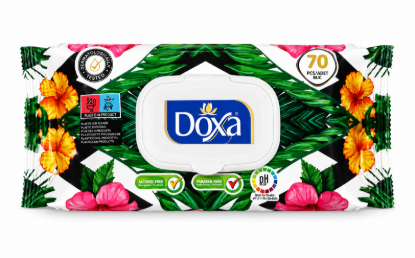 Imagen de Toallitas húmedas florares Doxa(70 unidades)