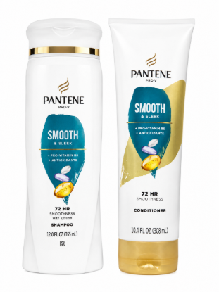 Imagen de Pantene Pro-V Smooth & Sleek – Shampoo (355 ml) + Acondicionador (308 ml)