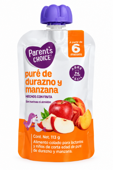 Imagen de Puré de Durazno y Manzana Parent’s Choice (113 g)