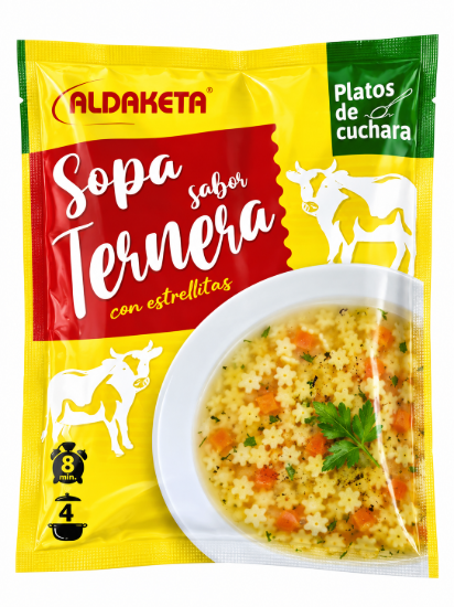 Imagen de Sopa Sabor Ternera con Estrellitas Aldaketa (66 g)