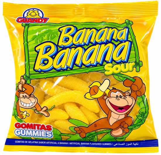 Imagen de Gomitas Banana Banana Sour Guandy (100 g)