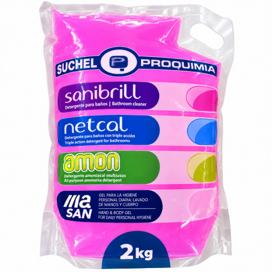 Imagen de Gel detergente de piso Sanibril Suchel Proquimia – Rosado (2 kg)