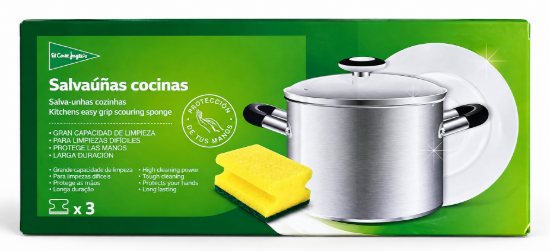 Imagen de Esponjas salvauñas para cocina El Corte Inglés (3 unidades)